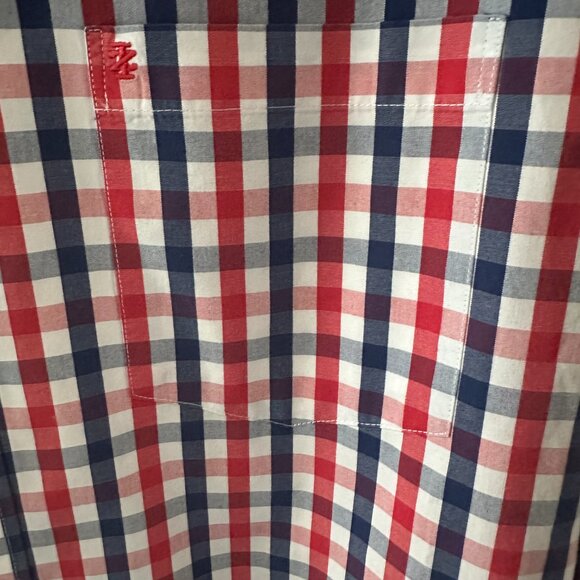 Red, Blue & White Check Large Izod Shirt - Picture 7 of 11